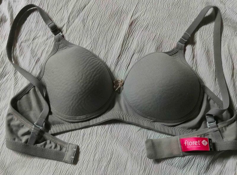 Floret Lightly Gray  Padded bra