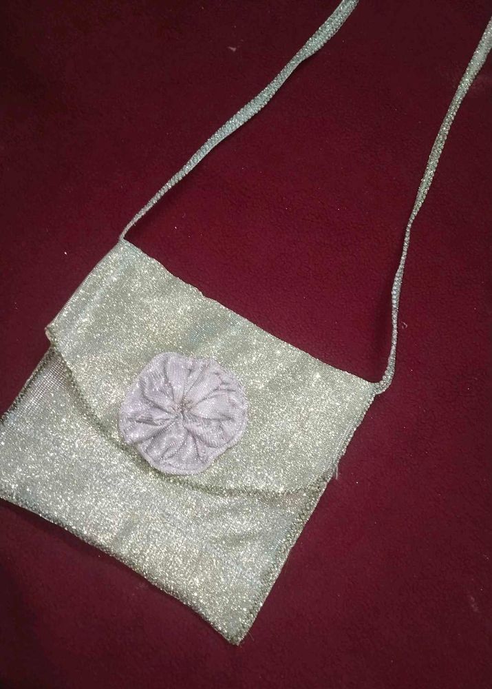 Sparkly Silver Sling Bag