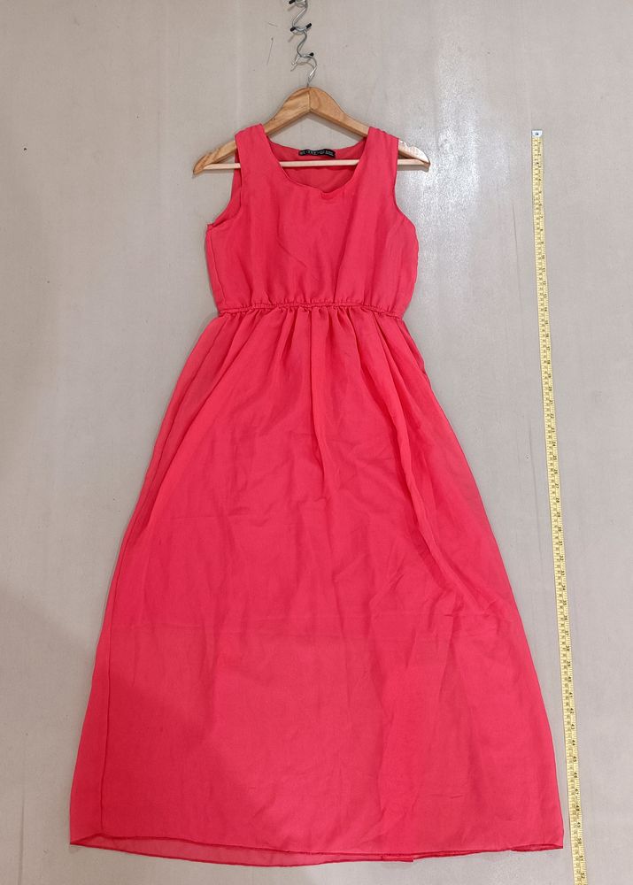 Pink Party Dress/Casual Wear For Woman