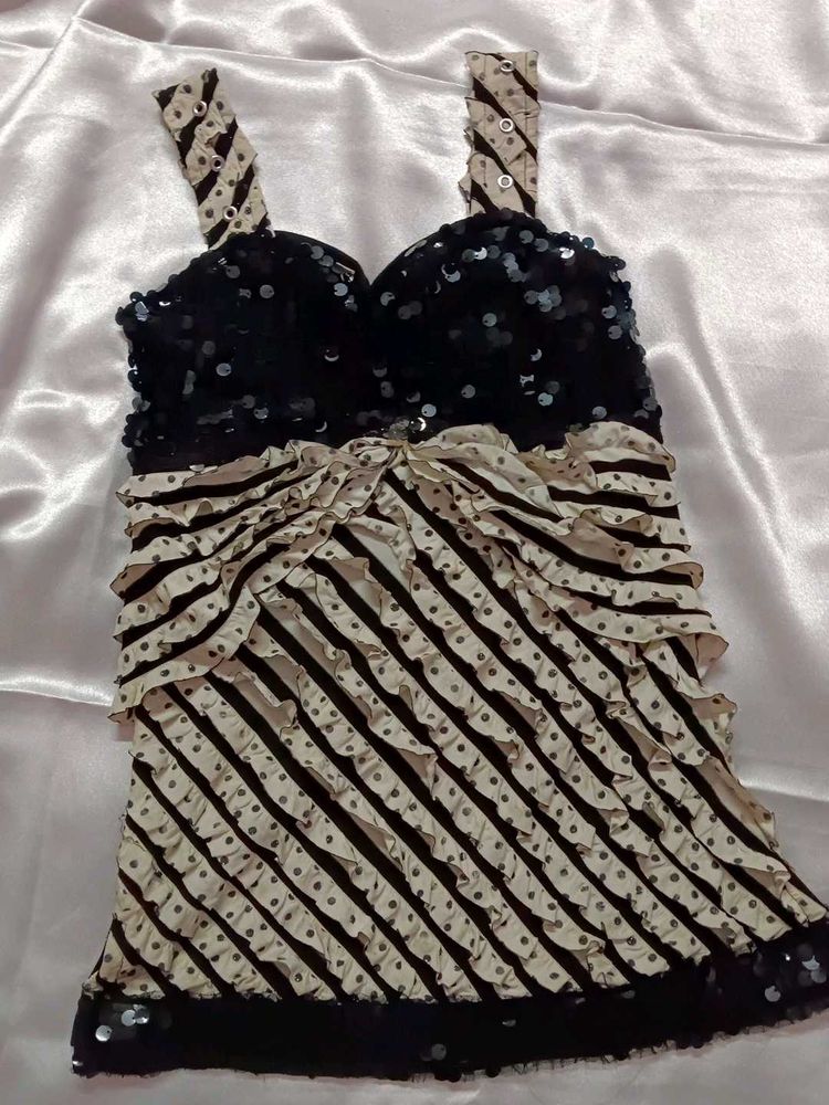 Striped Sequin Top