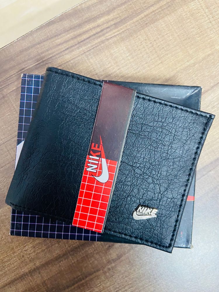 Leather Wallet With Nike Logo