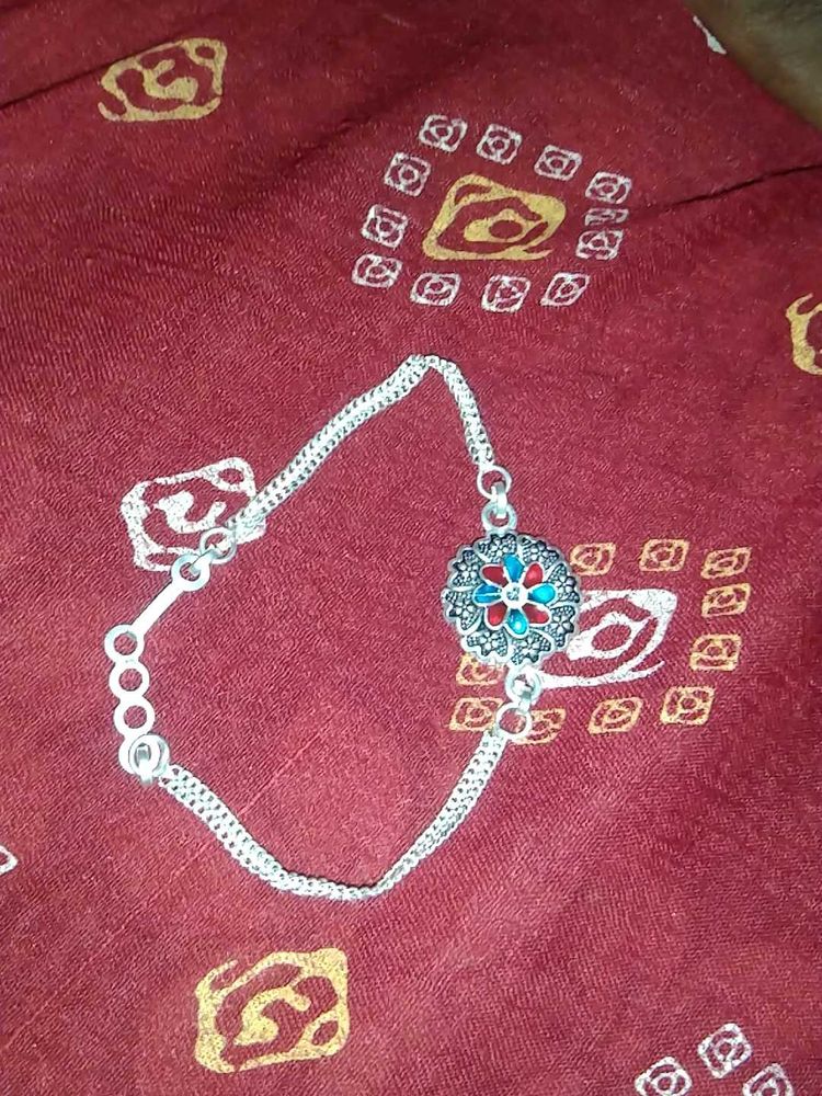 Silver Tone Floral Bracelet