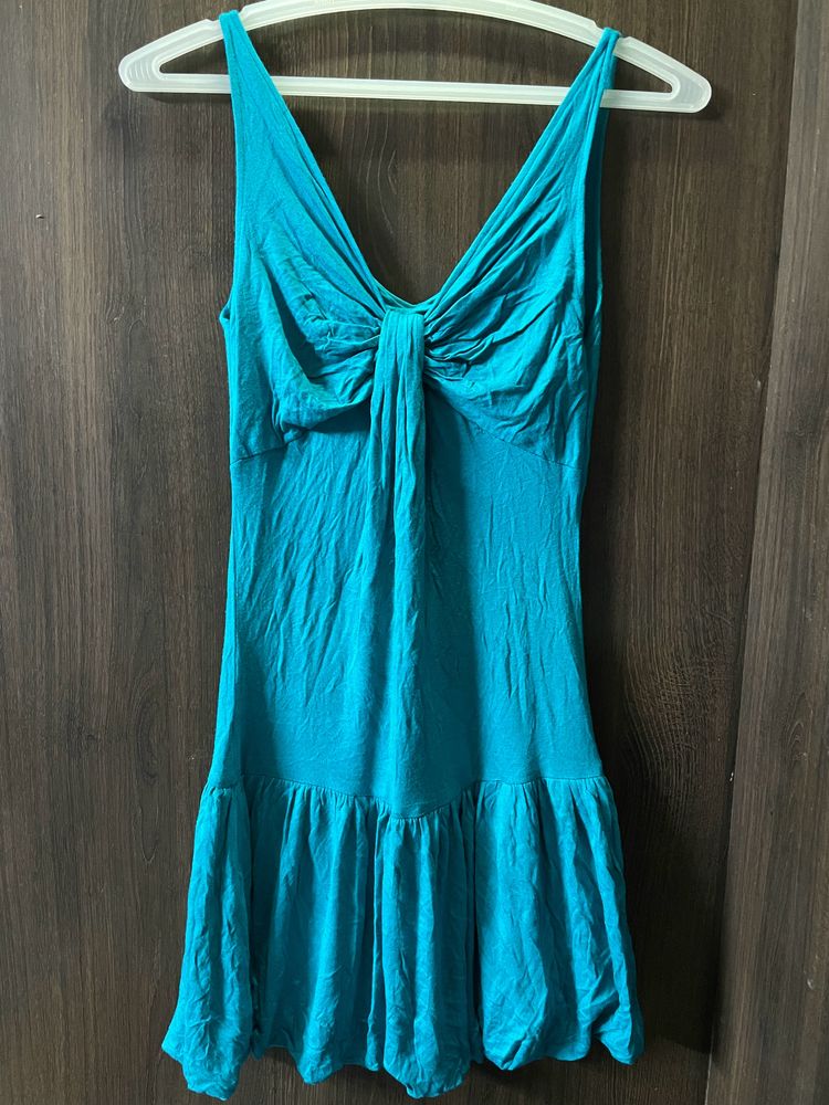 Sleeveless Blue Top