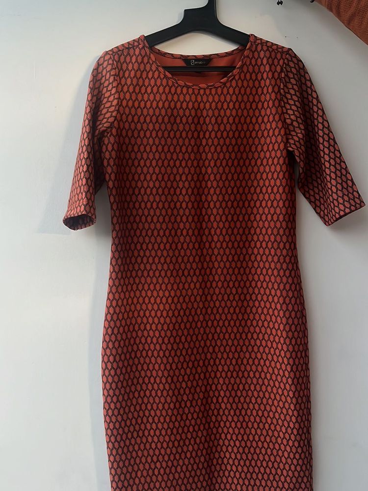 Patterned Midi Dress