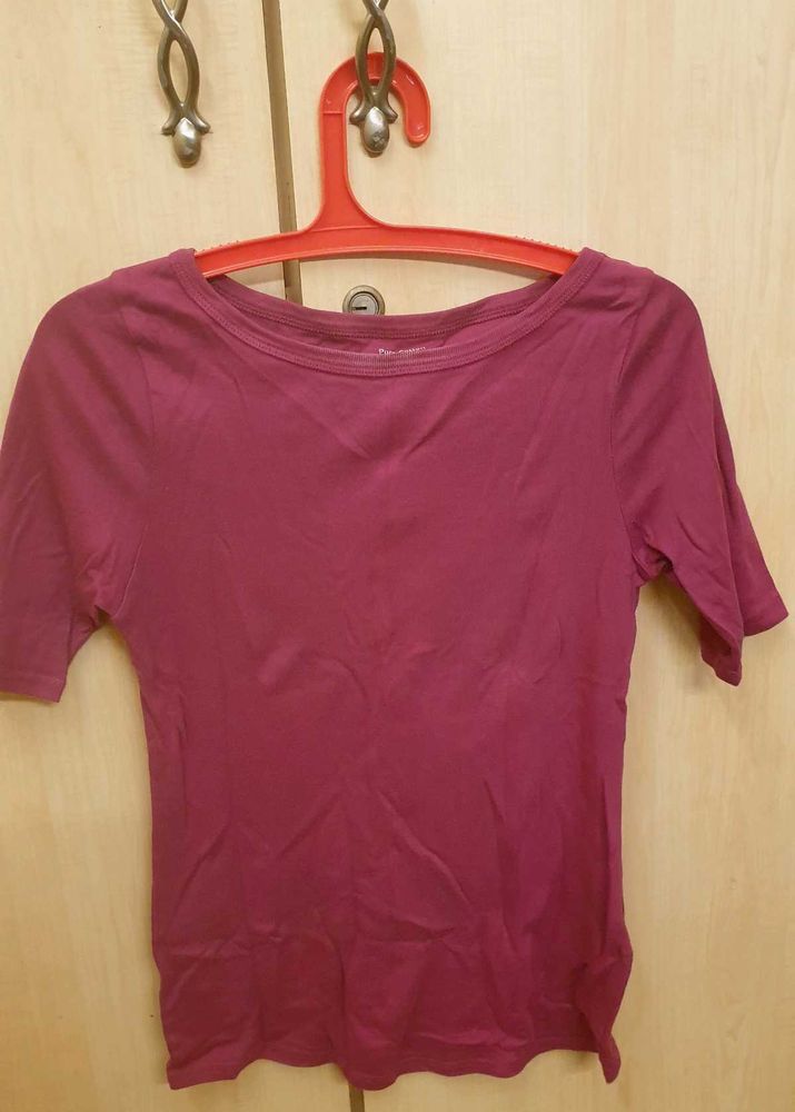 Stylish Boat Neck M&amp;S Tee/top