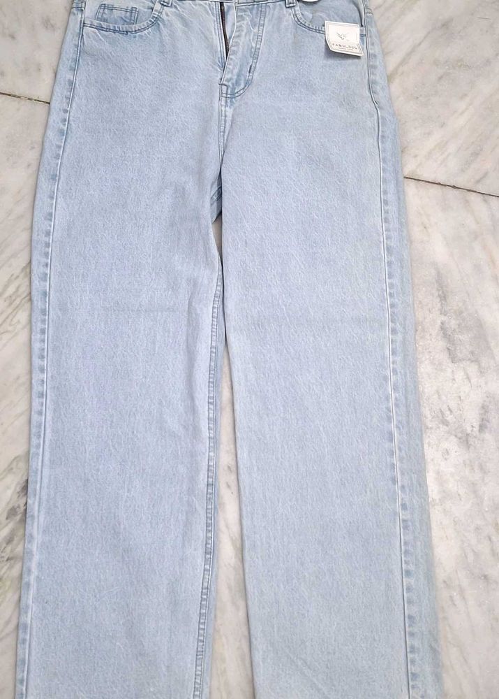 Light Wash Wide Leg Jeans
