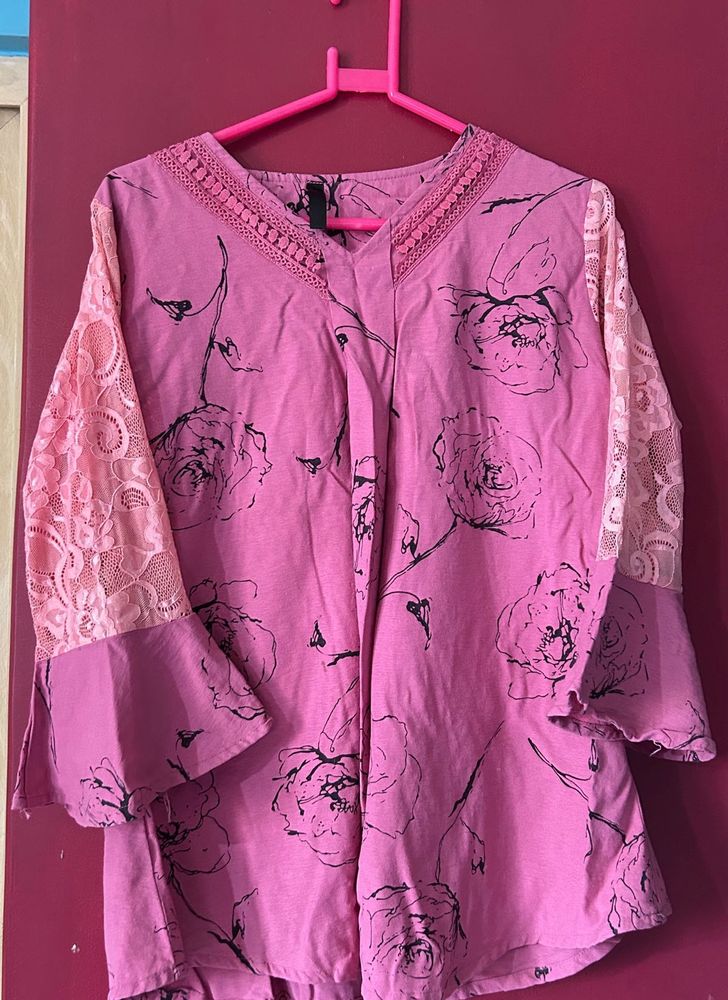 Rose Pink Blouse Top