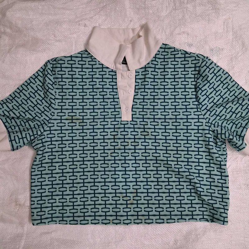 Patterned Crop Top