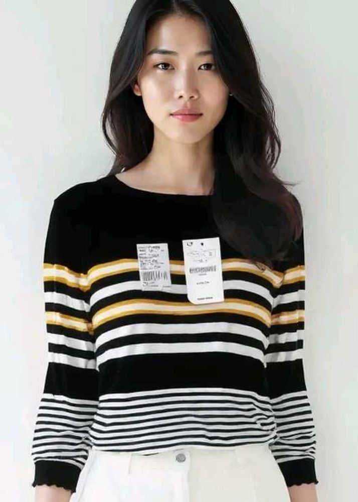 Striped Knit Top
