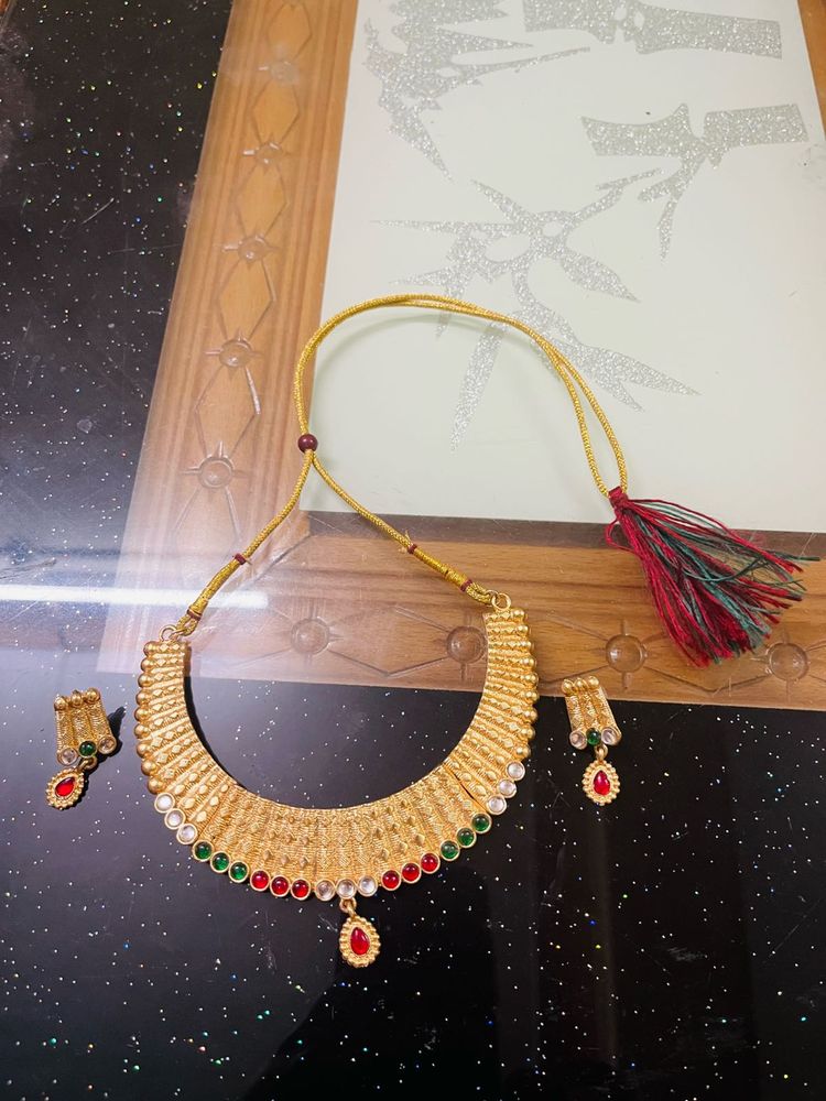 Elegant Gold Plated Necklace Set