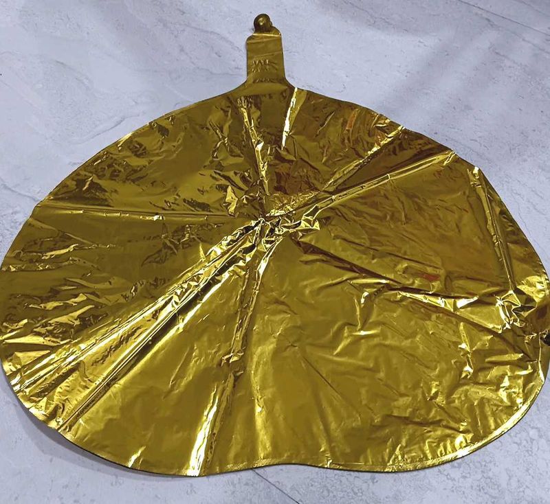 10 Foil Golden  Heart Balloon