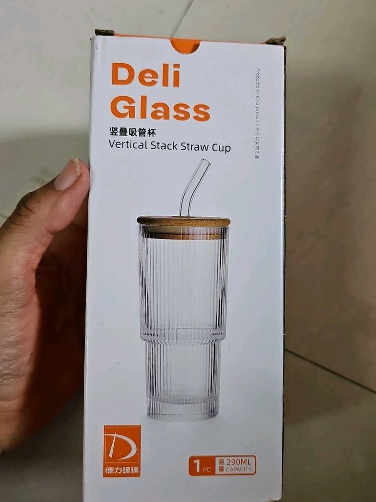 Deli Glass Straw Cup