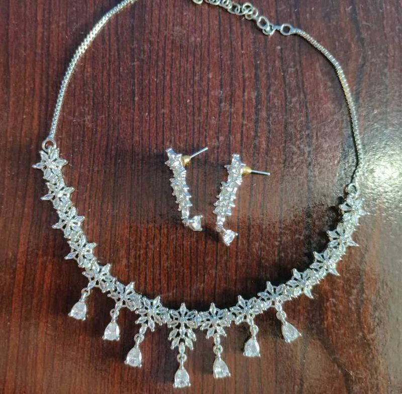 American Diamond Necklace Set