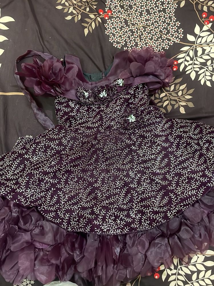 Elegant Purple Party Dress