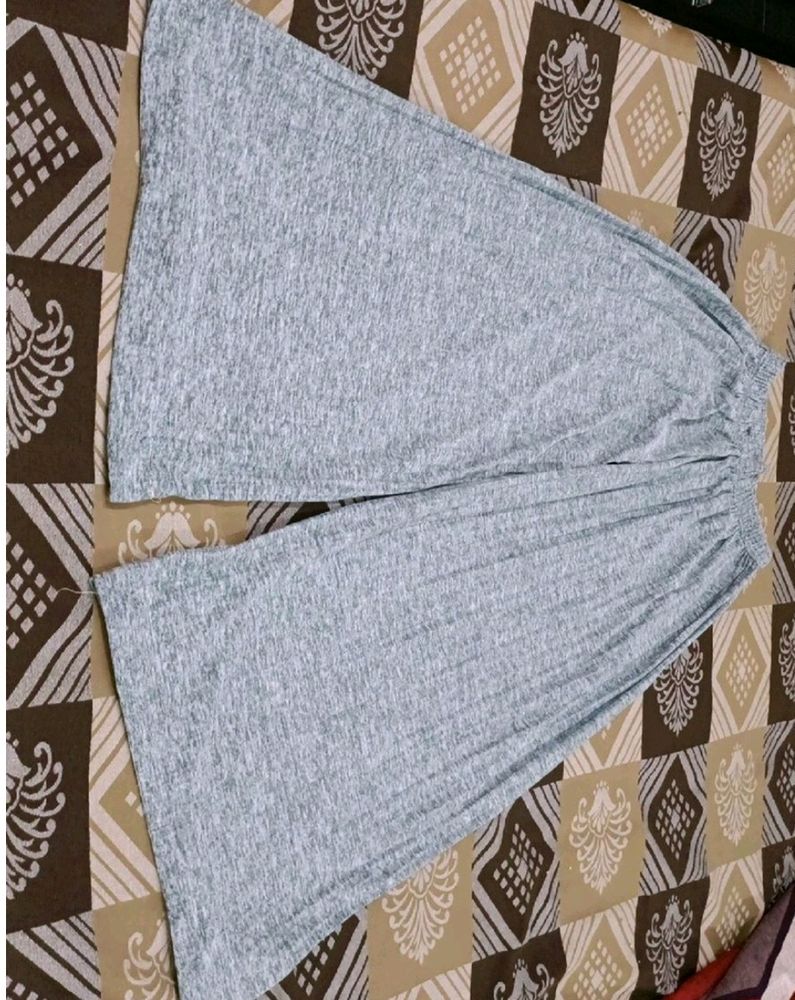 Comfy Grey Wide Leg Plazzo