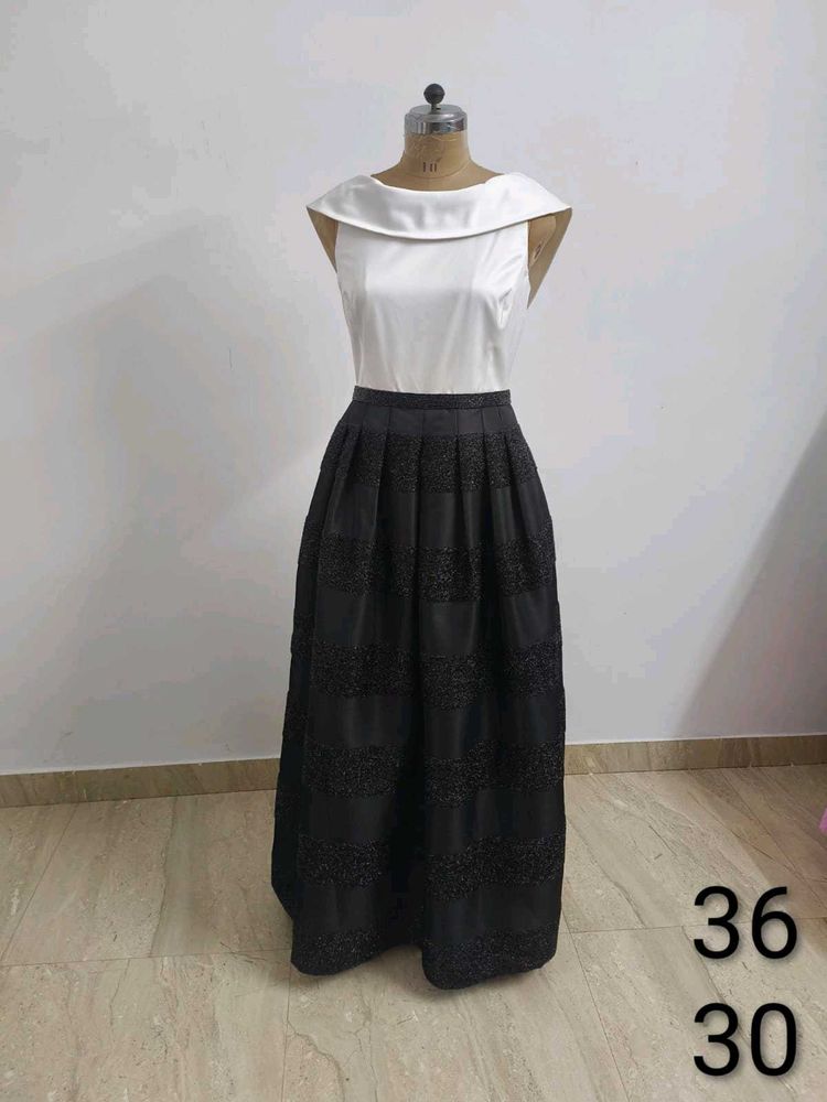 Elegant Black &amp; White Gown