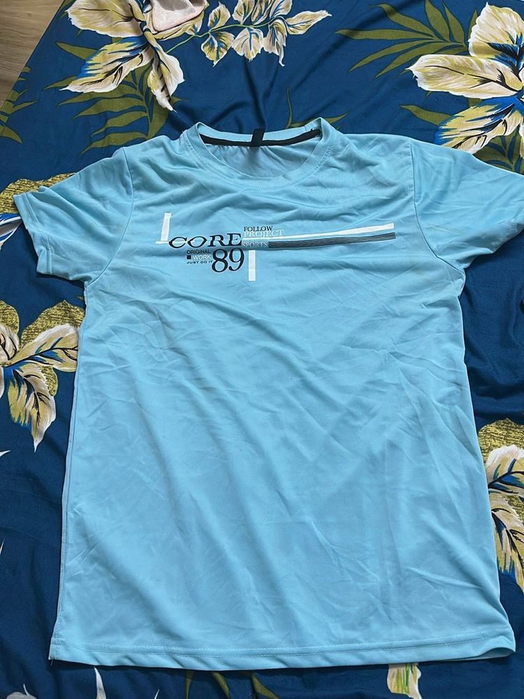 Sky Blue Graphic Tee