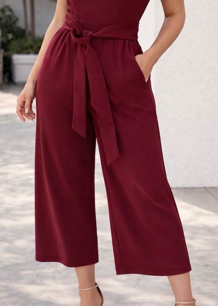 Elegant Maroon Jumpsuit
