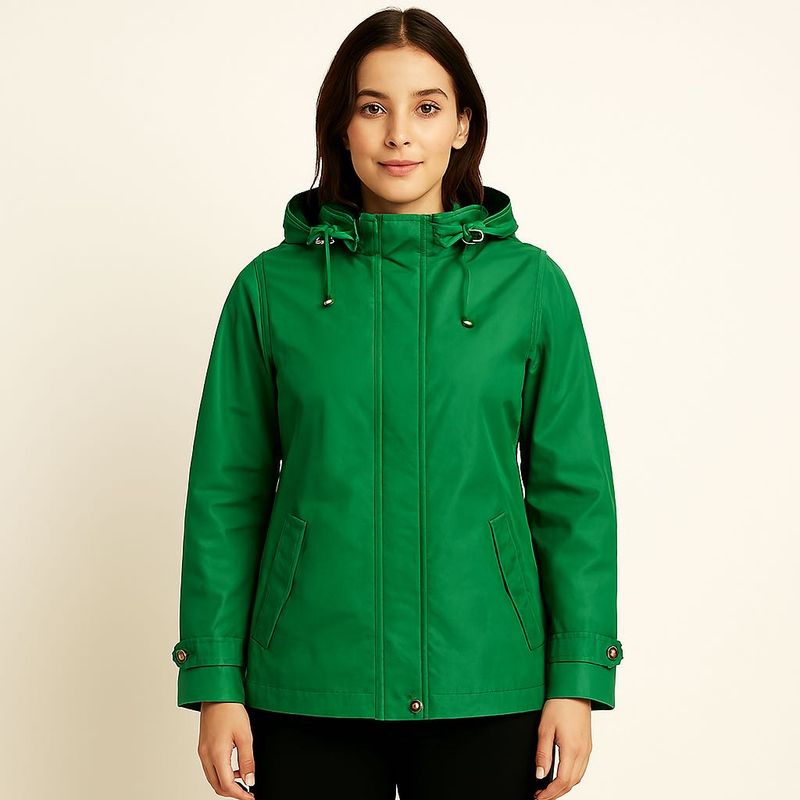 Green jacket wind cheater
