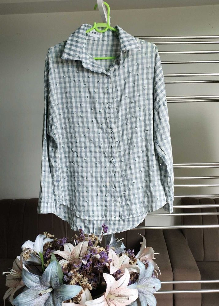 Gingham Button-Down Shirt