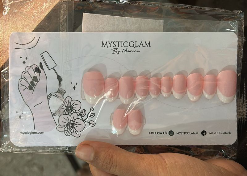 Mystic Glam French Tip Press-On Nails