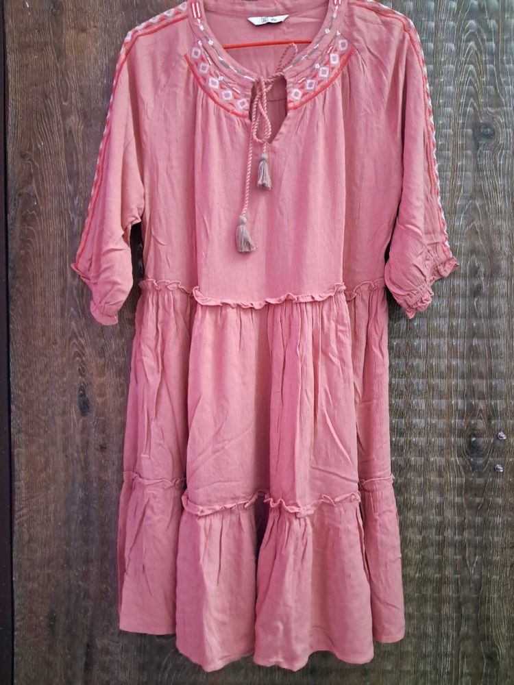 Pink Flared Dress