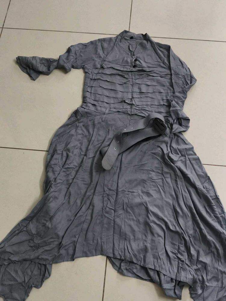Gray Asymmetrical Dress