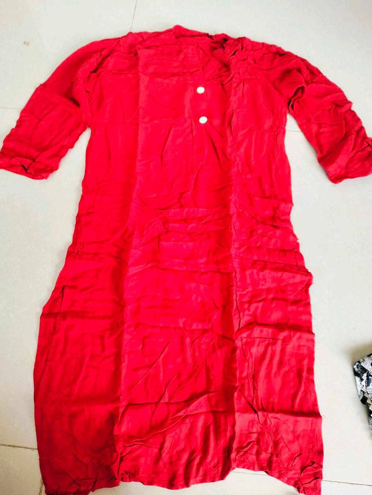 Red Kurti Tunic