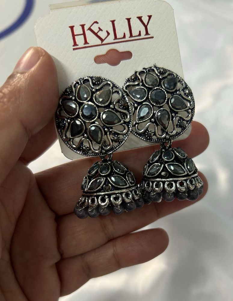 oxidized Jhumka Earrings