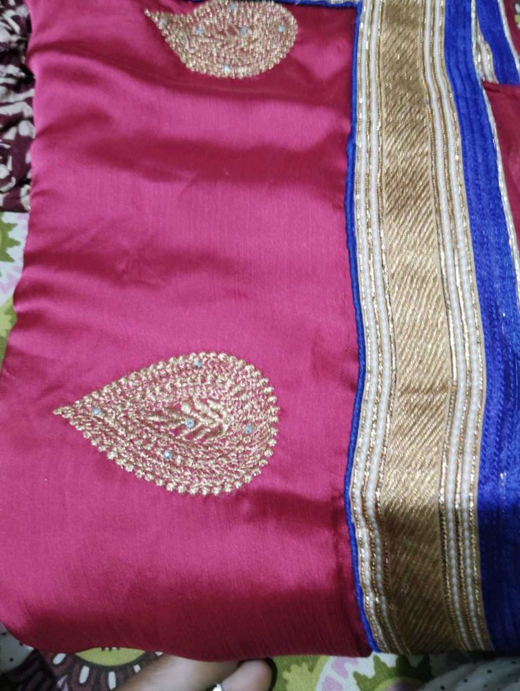 Elegant Silk Pink Saree