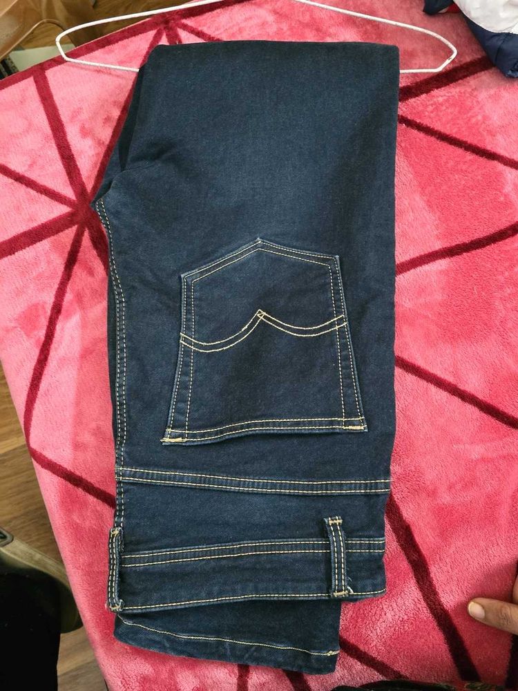 Dark Blue Straight Jeans
