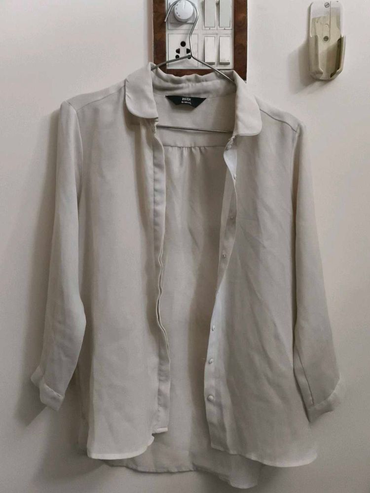 Max Formal Offwhite Chiffon Shirt