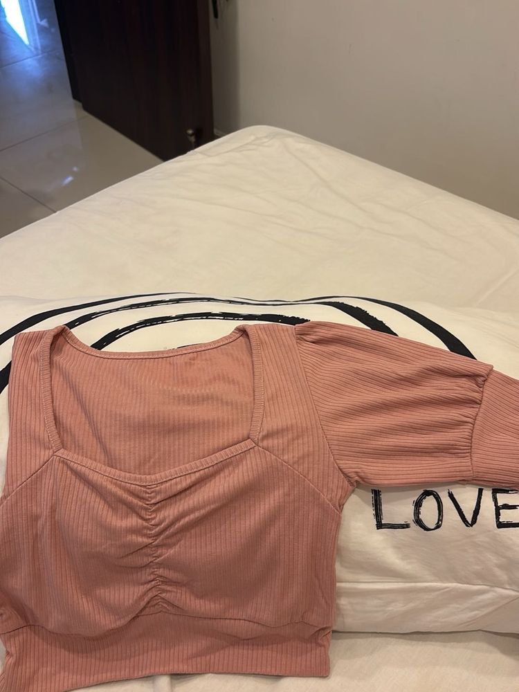 Pink Crop Top