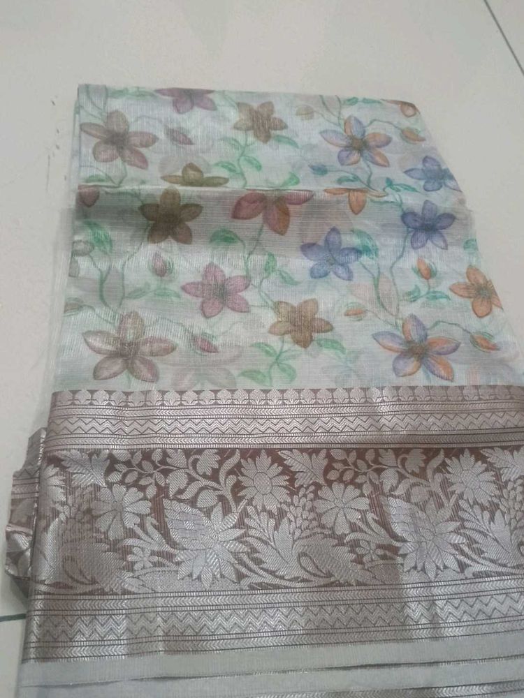 Floral Print Saree