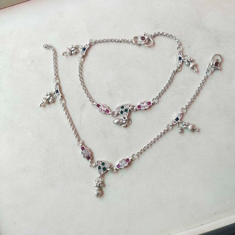SLIGHTLY used Pure Silver Anklets पायल
