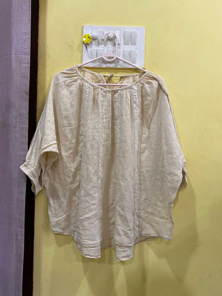 Elegant Cream Top Freesize