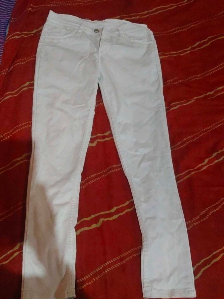 White Slim Fit Jeans