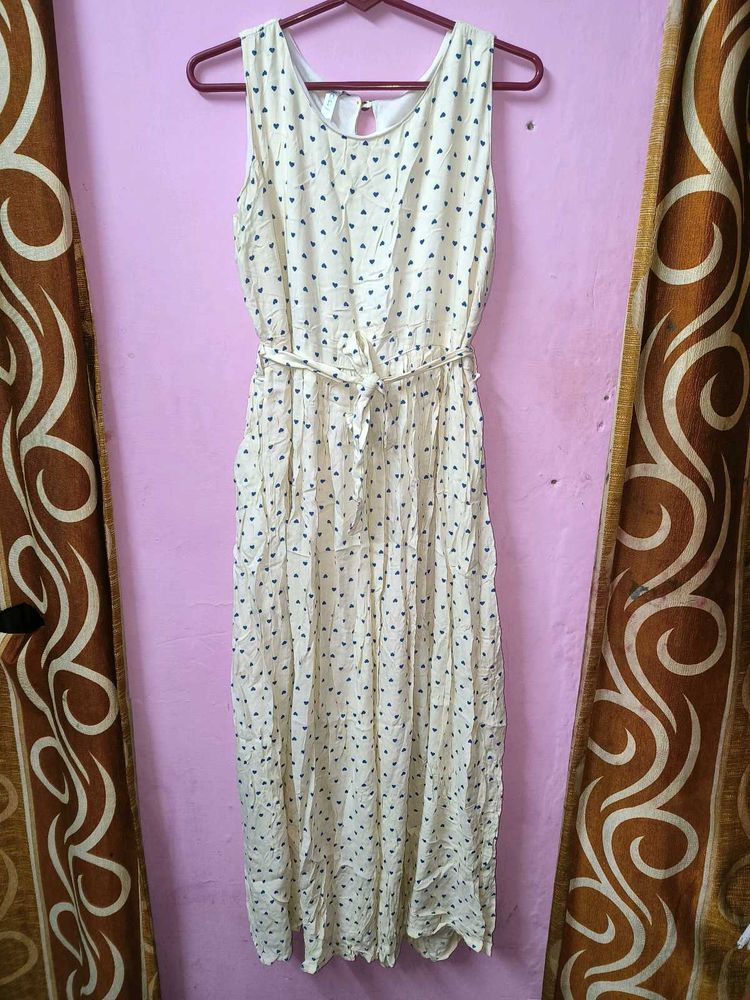 yellow Polka Dot Maxi Dress