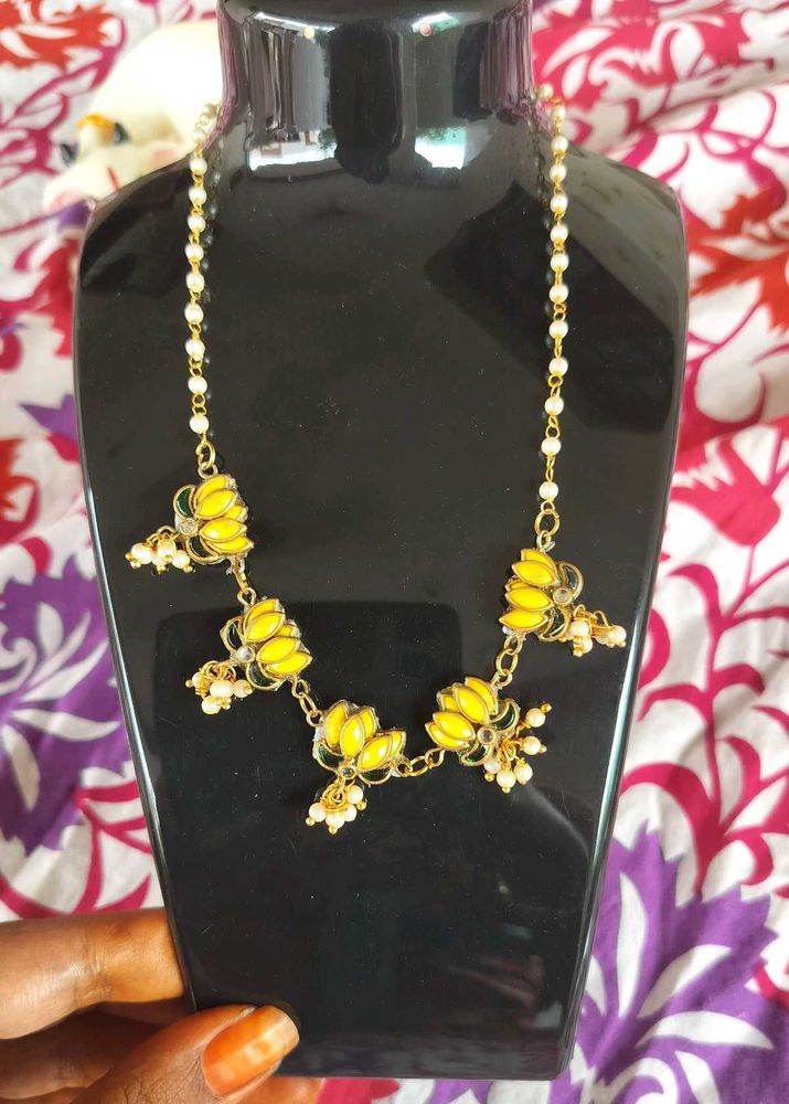 Yellow Lotus Necklace