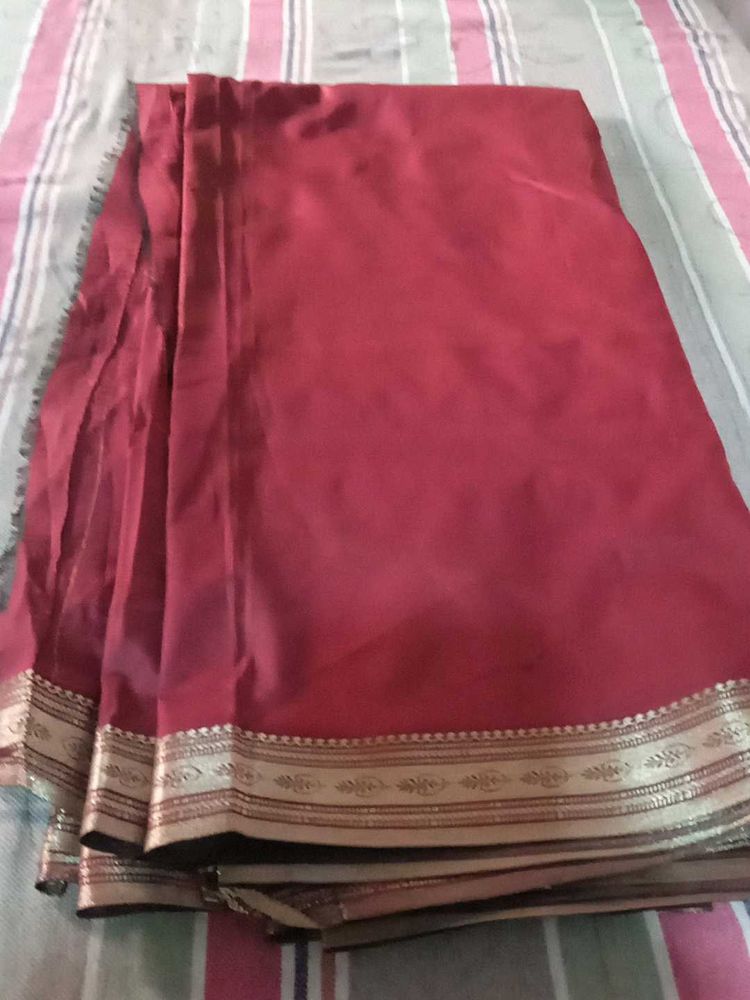 Elegant Maroon Saree