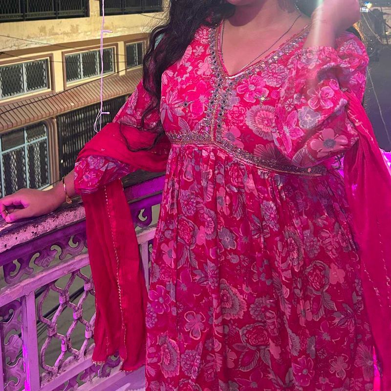 Floral Print Kurta Set