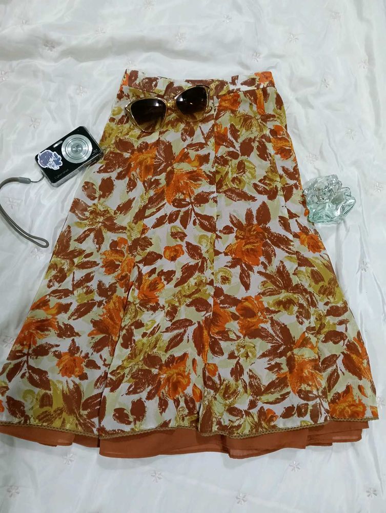 Floral Print Skirt