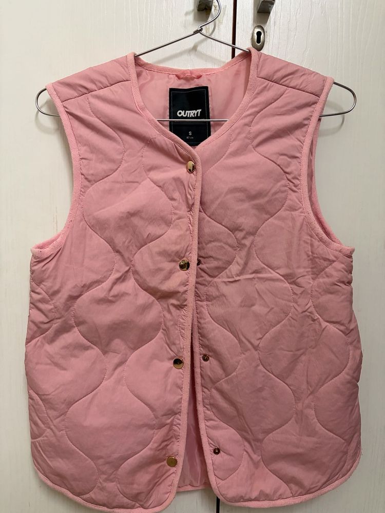 Pink Quilted Vest