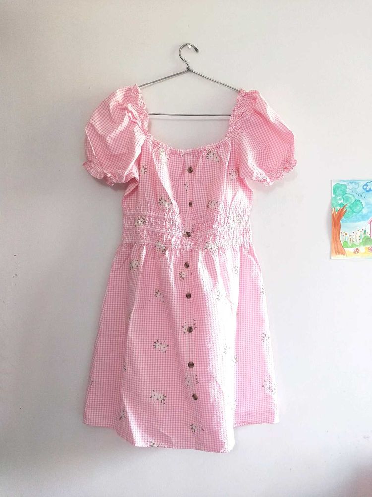 RIO Floral Dress with Puff Sleeves