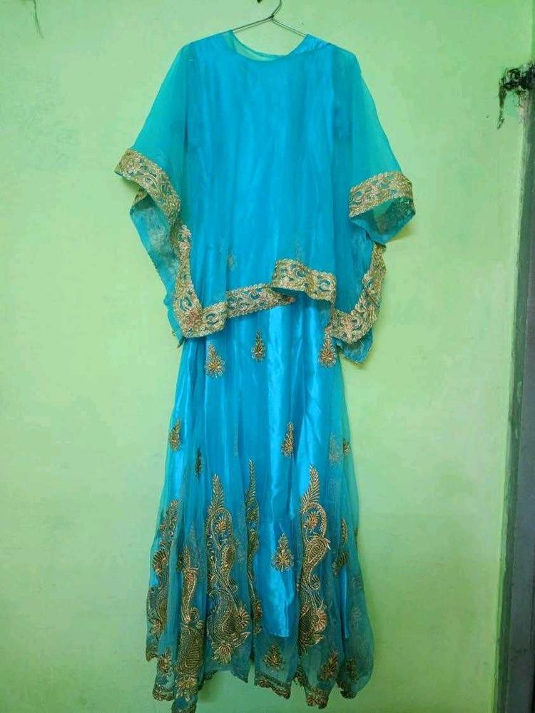 Net Cape Style Gown