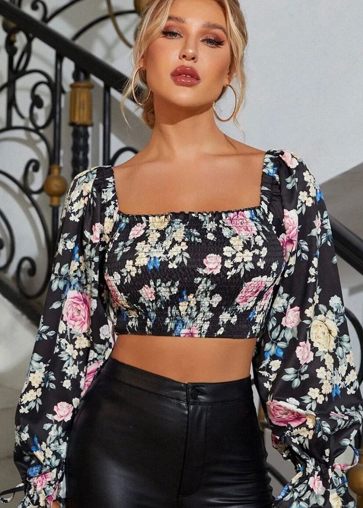 Floral Print Crop Top