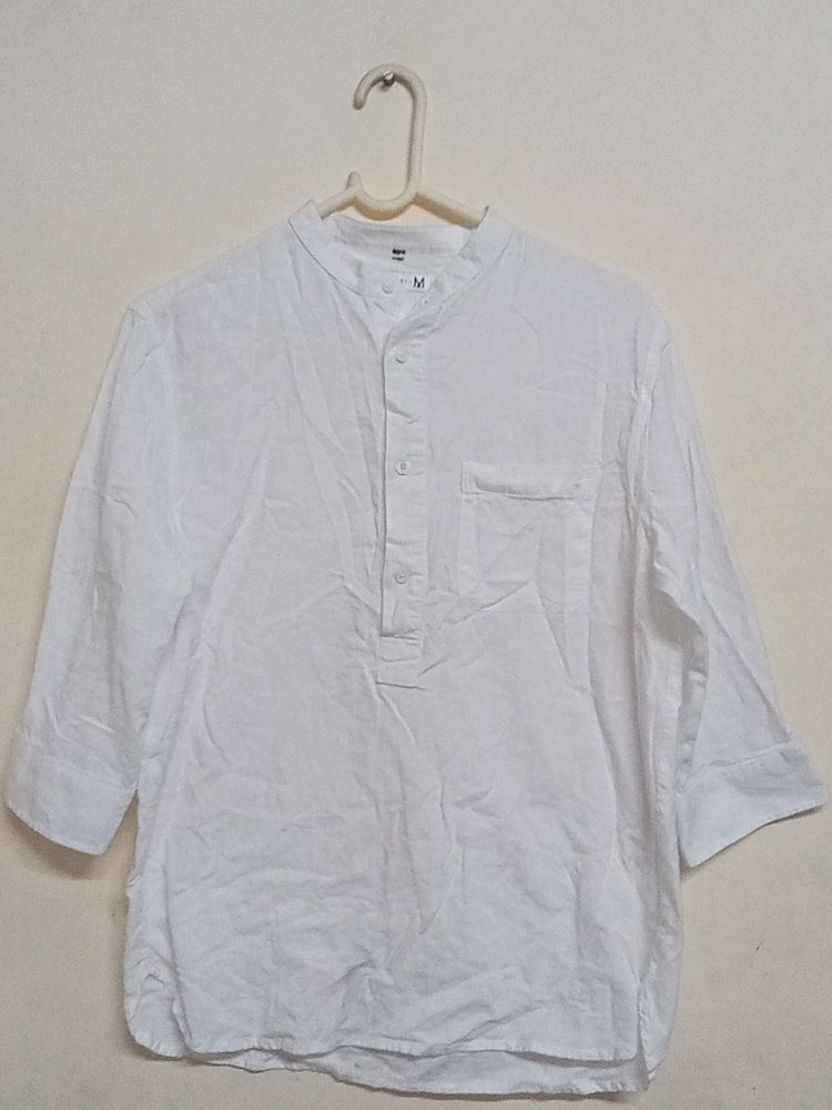 White Pure Cotton Tunic Kurti