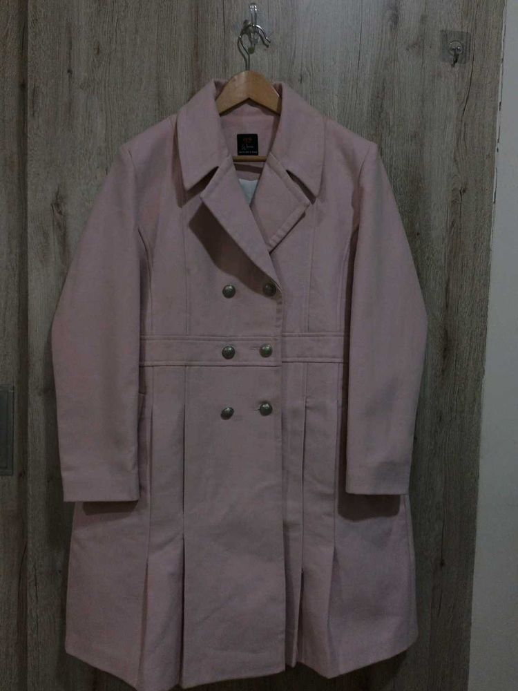 Lovely Rose Pink Wool Overcoat