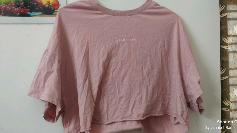 Pink Cropped Tee