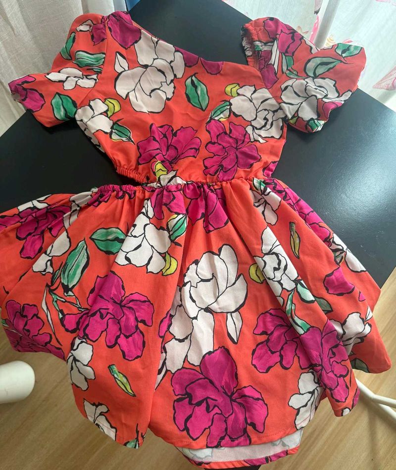 Floral Cutout Mini Dress
